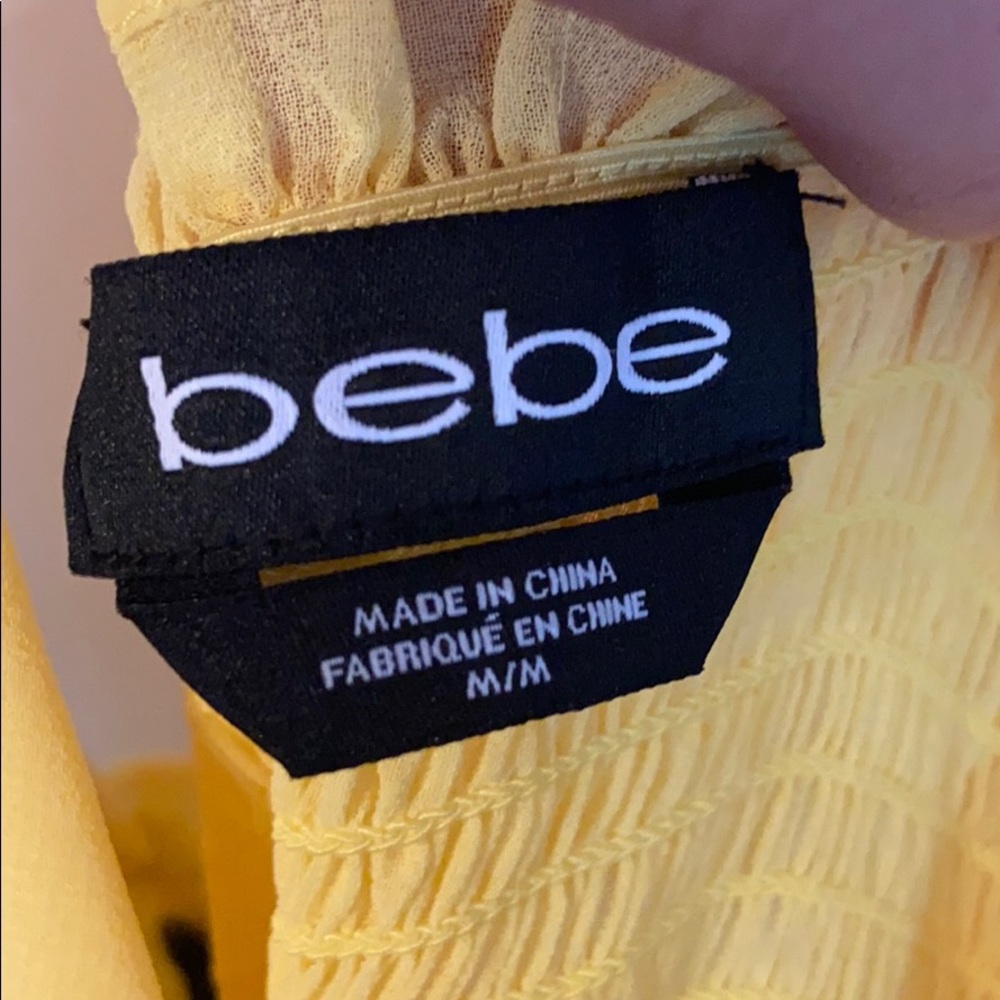 Strappy yellow Bebe mini dress - Picture 4 of 4